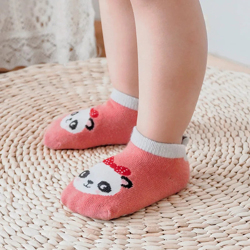 6 Pairs Kids Cotton Socks Cute Cartoon Animal Pattern