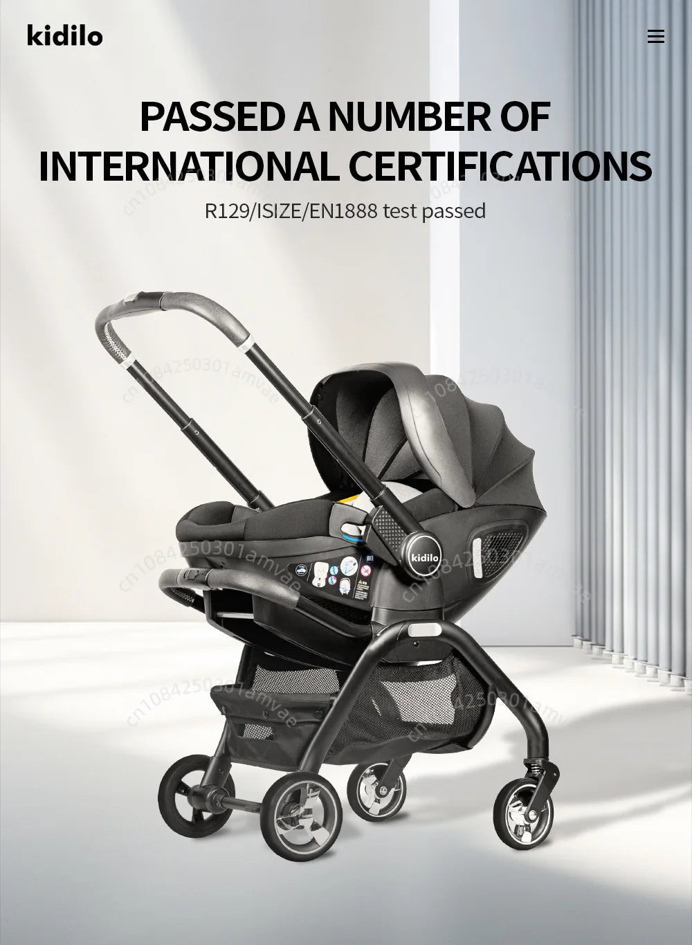 Multi functional newborn baby sleeping basket, baby safety seat, baby stroller, multi-purpose portable four-wheel stroller