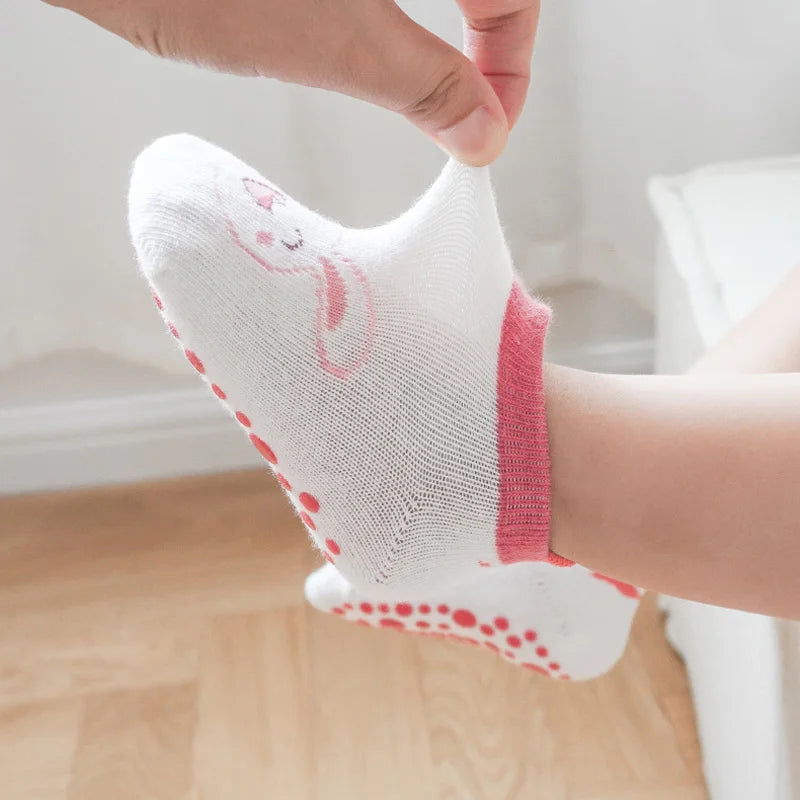 6 Pairs Kids Cotton Socks Cute Cartoon Animal Pattern