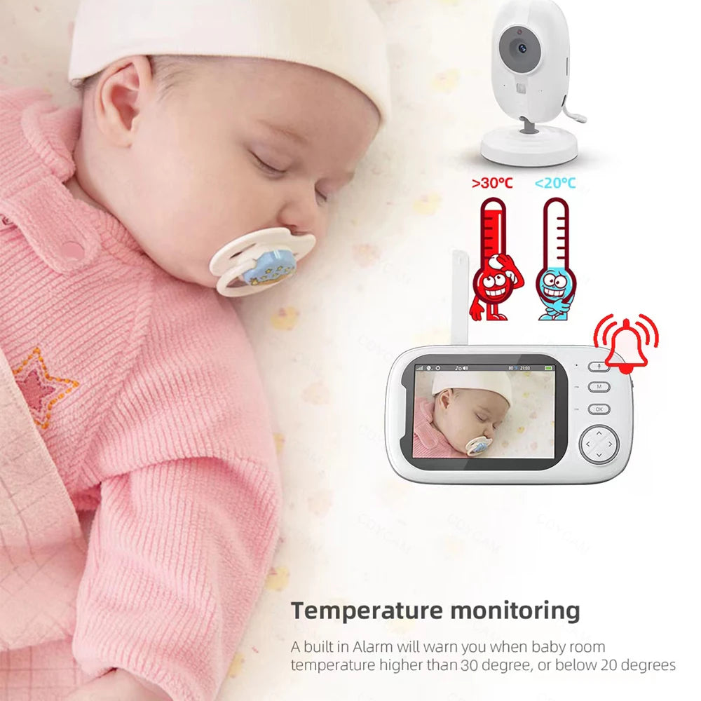 Cdycam Nouveau moniteur vidéo sans fil pour bébé avec vision nocturne