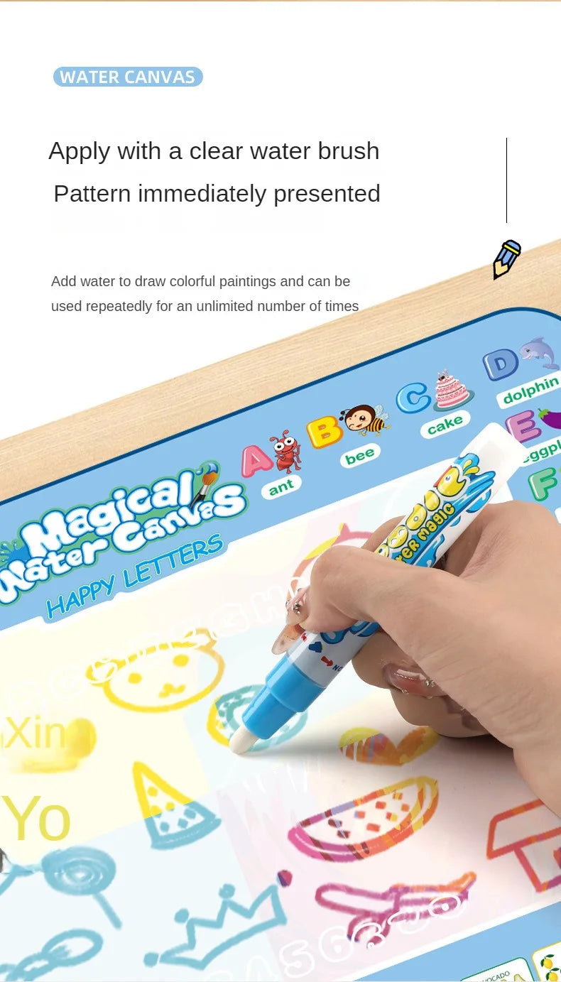 Tapis de dessin magique à l'eau, coloriage et gribouillage avec stylos magiques réutilisables