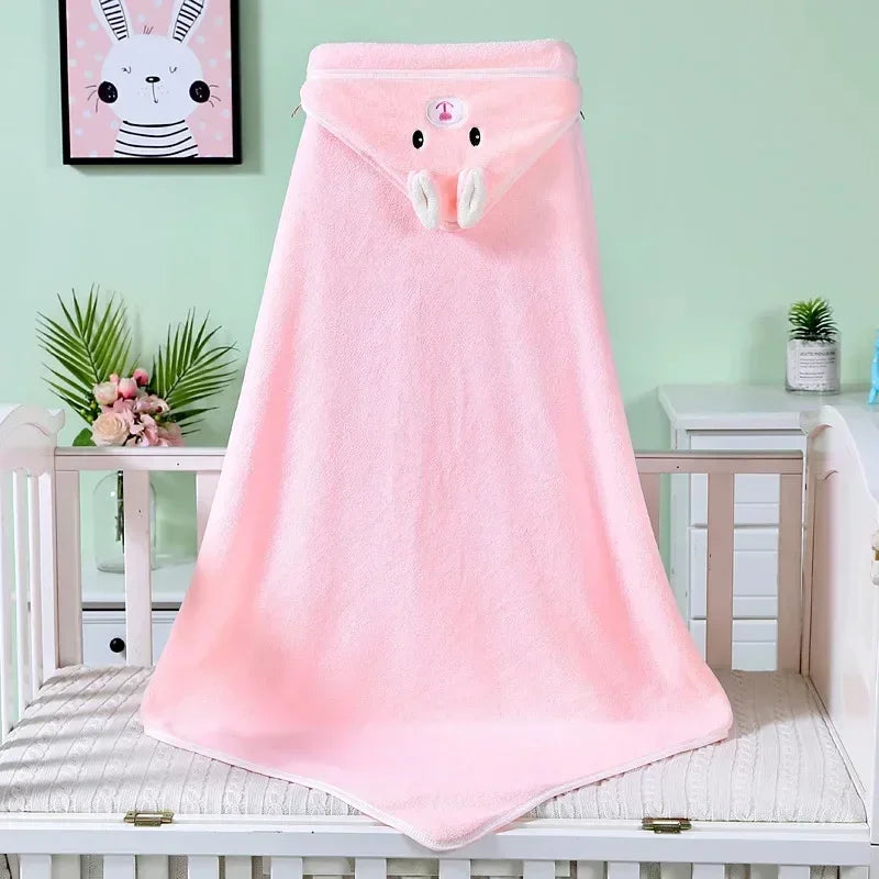 Cartoon Animal Baby Hooded Bath Towels