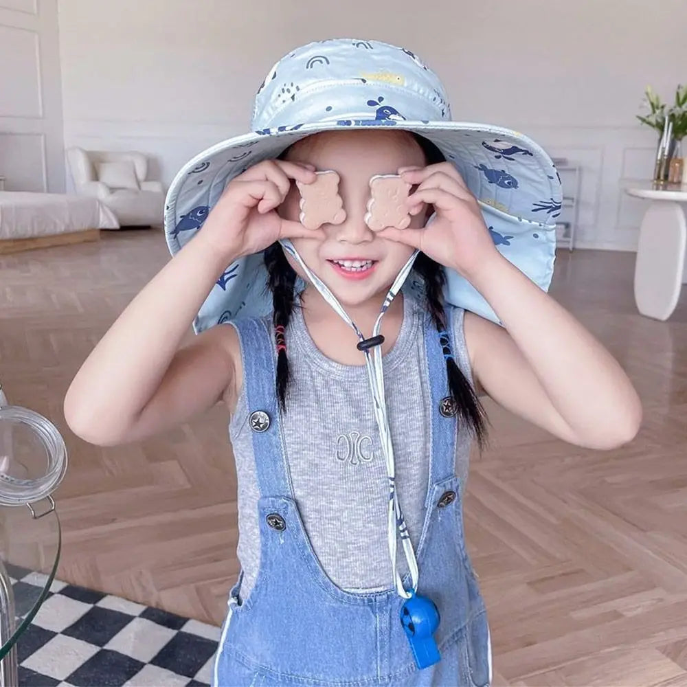 Chapeau de soleil d'été pour bébé avec sifflet pour filles et garçons