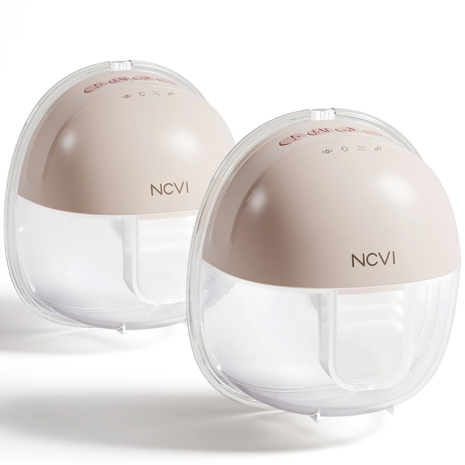 NCVI Wearable Electric Breast Pump 8111, Portable Wireless Pump with 4 Modes & 9 Levels, Double Pumps with 21/24mm Flanges