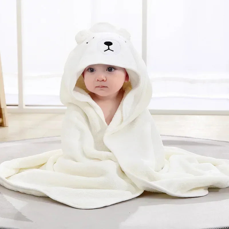 Cartoon Animal Baby Hooded Bath Towels