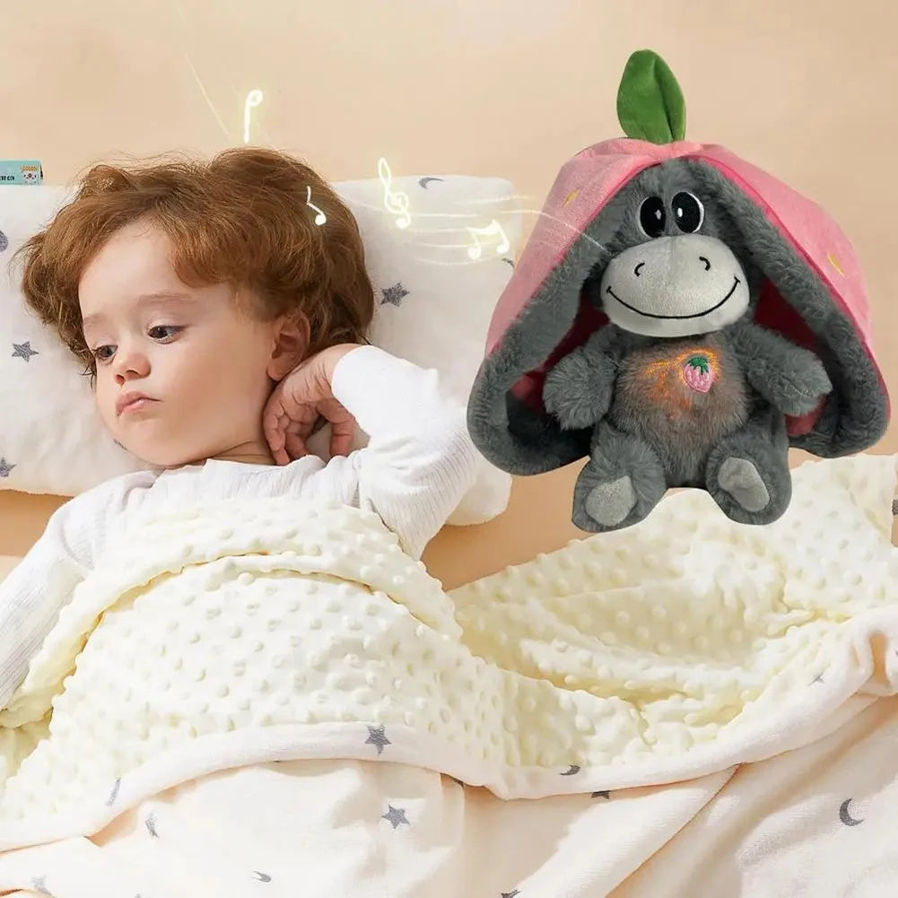 Breathing Stuffed Doll Baby Soother Sleeping Doll Donkey