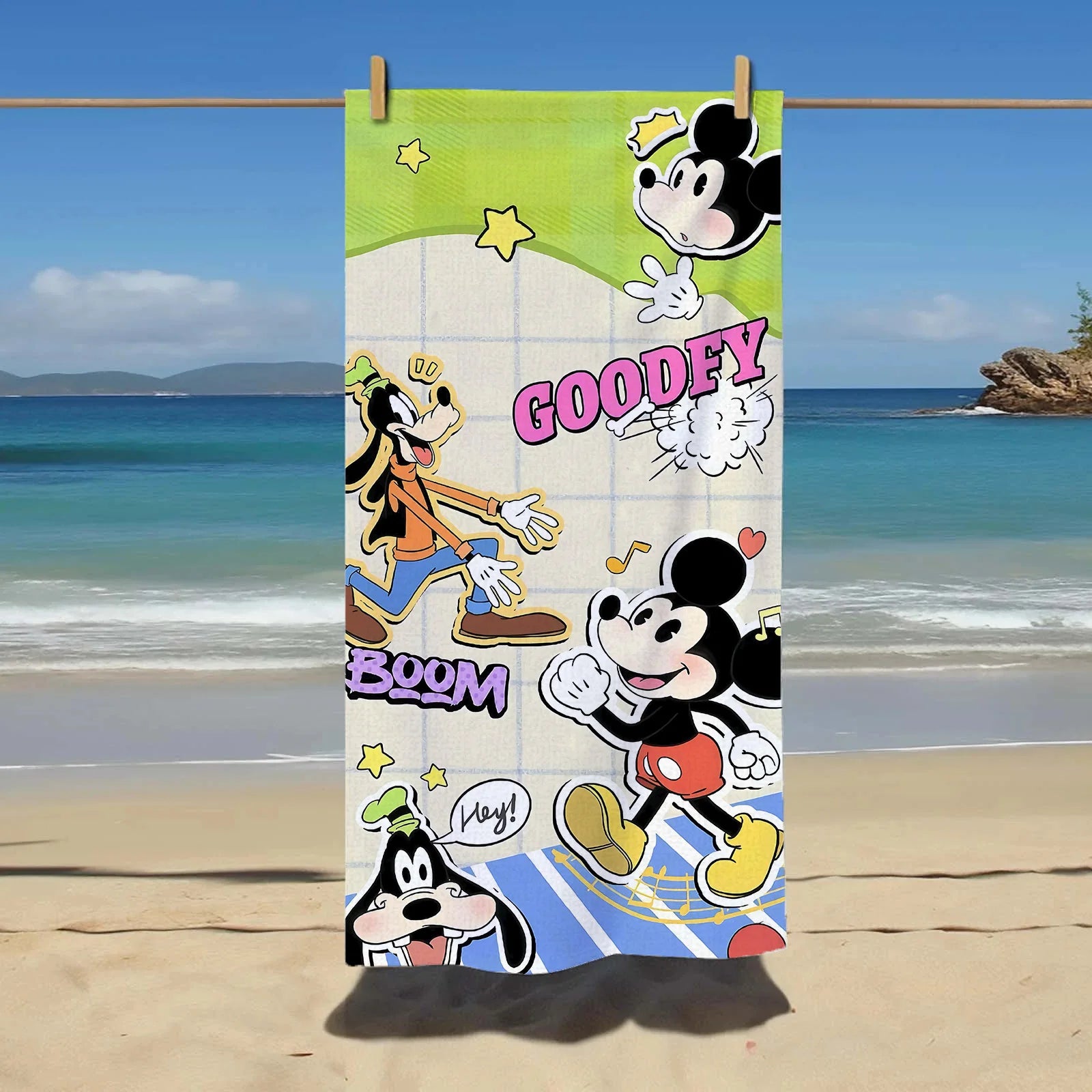Serviette de plage Mickey Minnie Serviettes en microfibre Salle de bain
