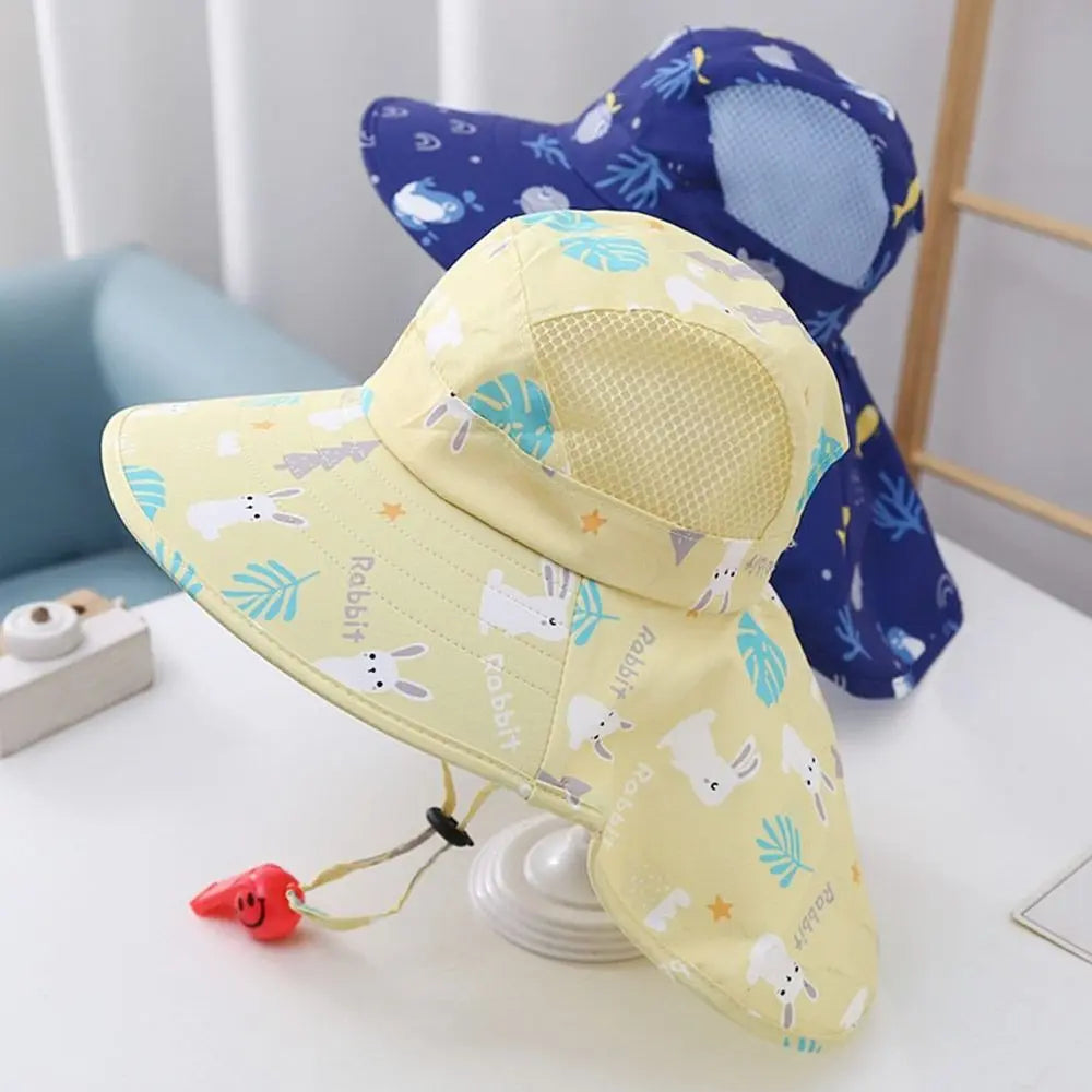 Chapeau de soleil d'été pour bébé avec sifflet pour filles et garçons