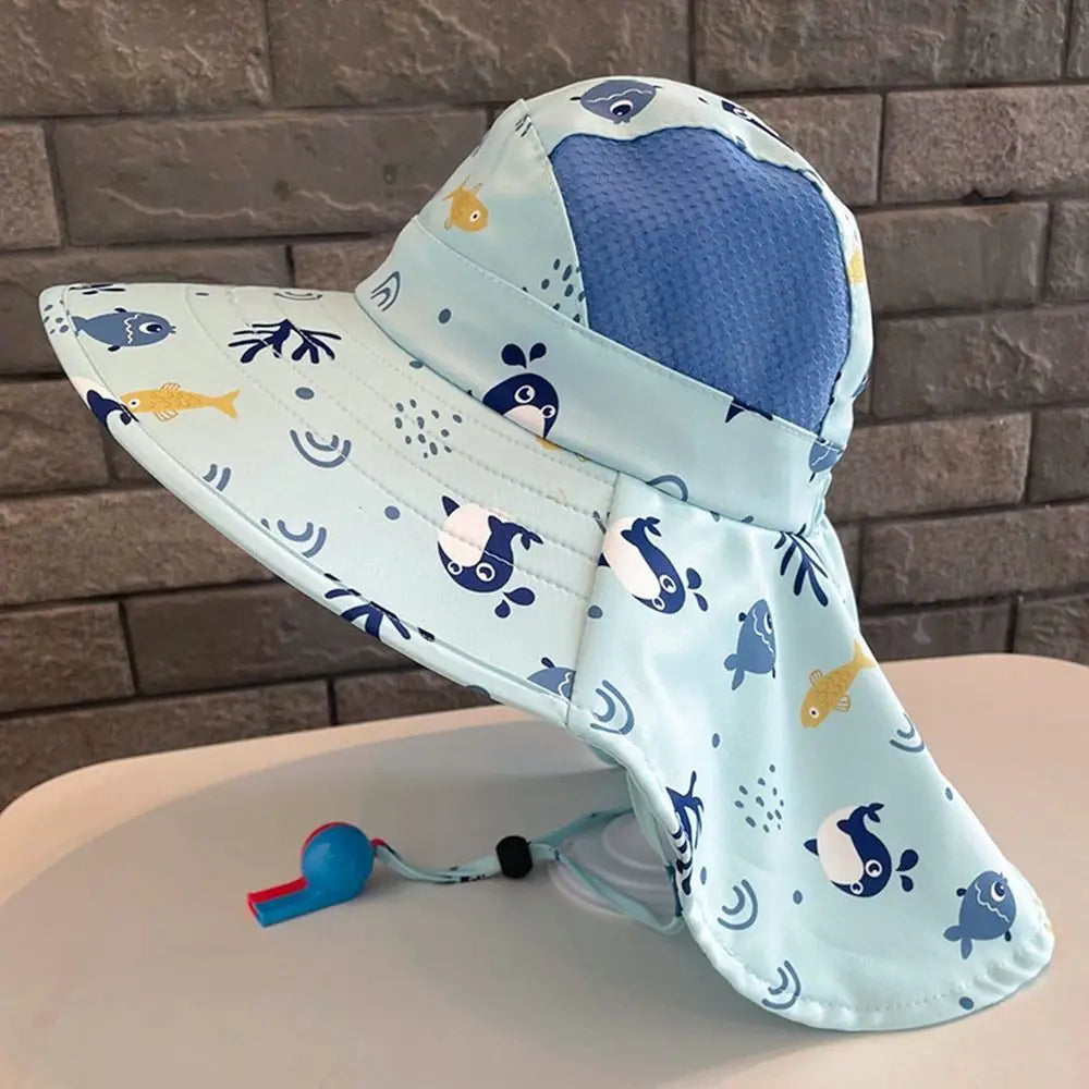 Chapeau de soleil d'été pour bébé avec sifflet pour filles et garçons
