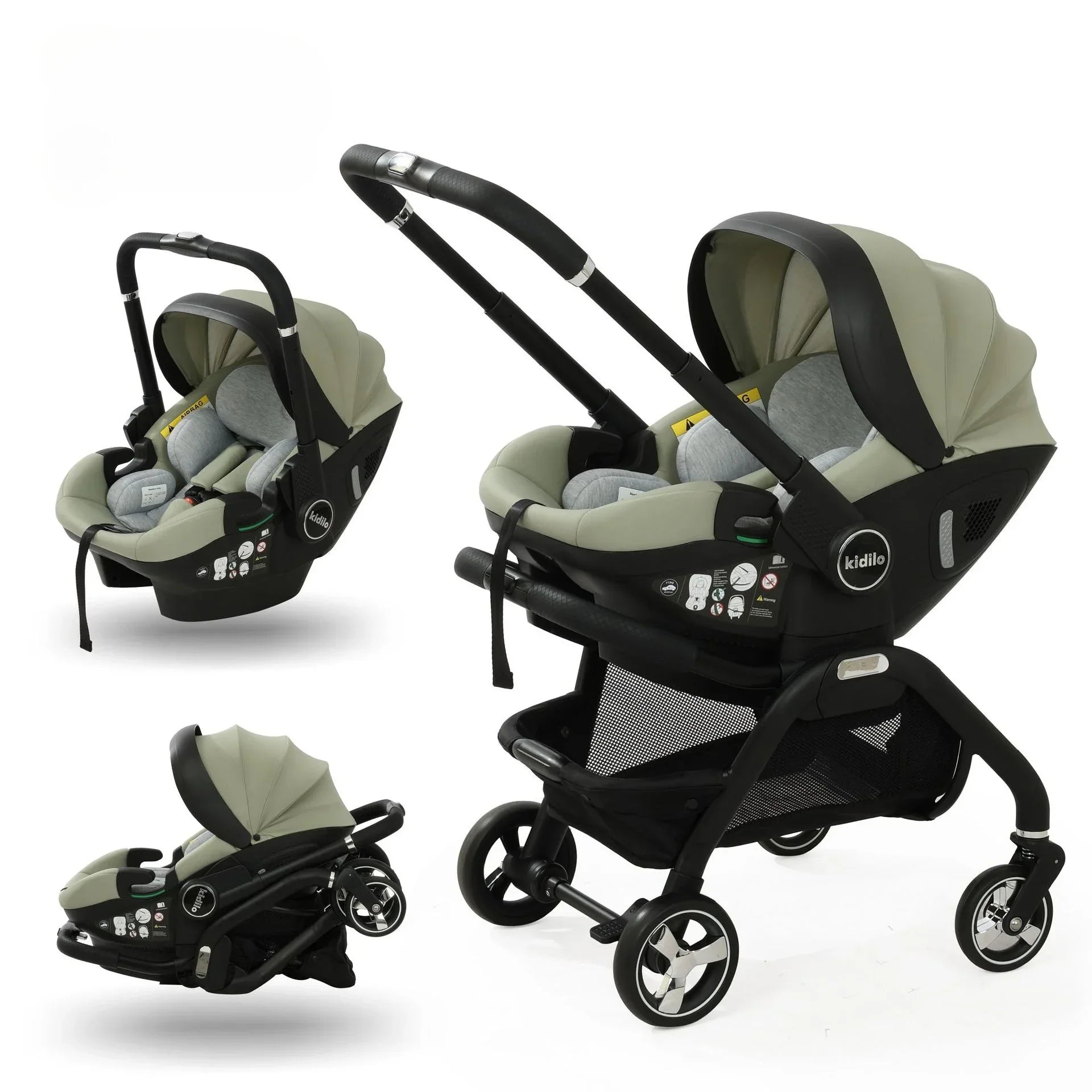 Multi functional newborn baby sleeping basket, baby safety seat, baby stroller, multi-purpose portable four-wheel stroller