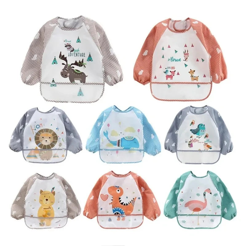 Écharpe à manches longues rayée imperméable pour bébé