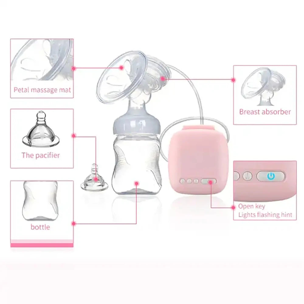 Electric Breast Pump Single Side Suction Powerful Automatic Massage Postpartum Breast Milk Extractor Silent Milk Extractor