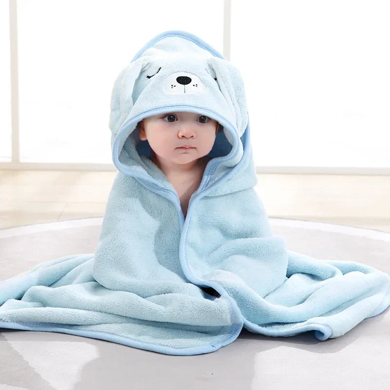Cartoon Animal Baby Hooded Bath Towels