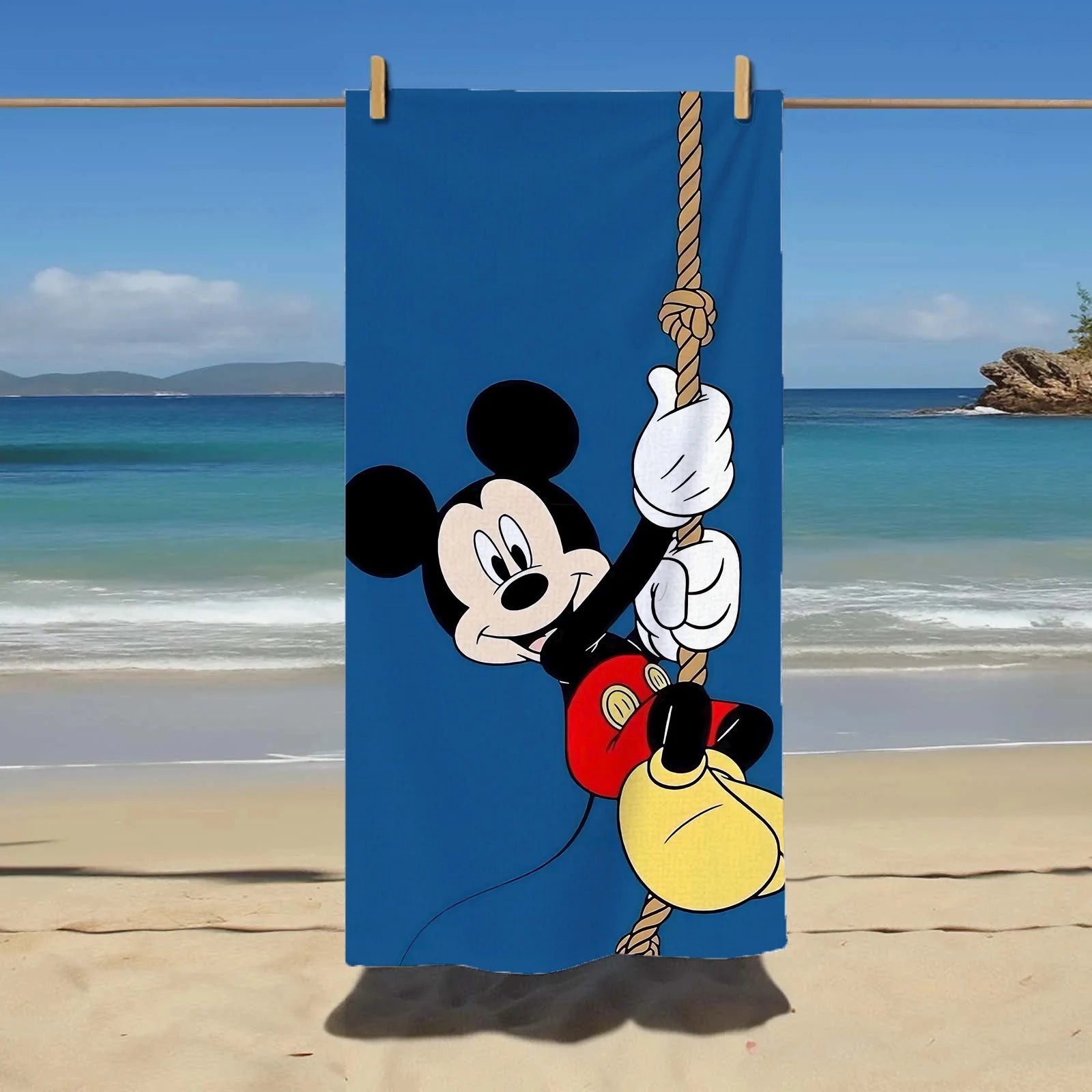 Serviette de plage Mickey Minnie Serviettes en microfibre Salle de bain