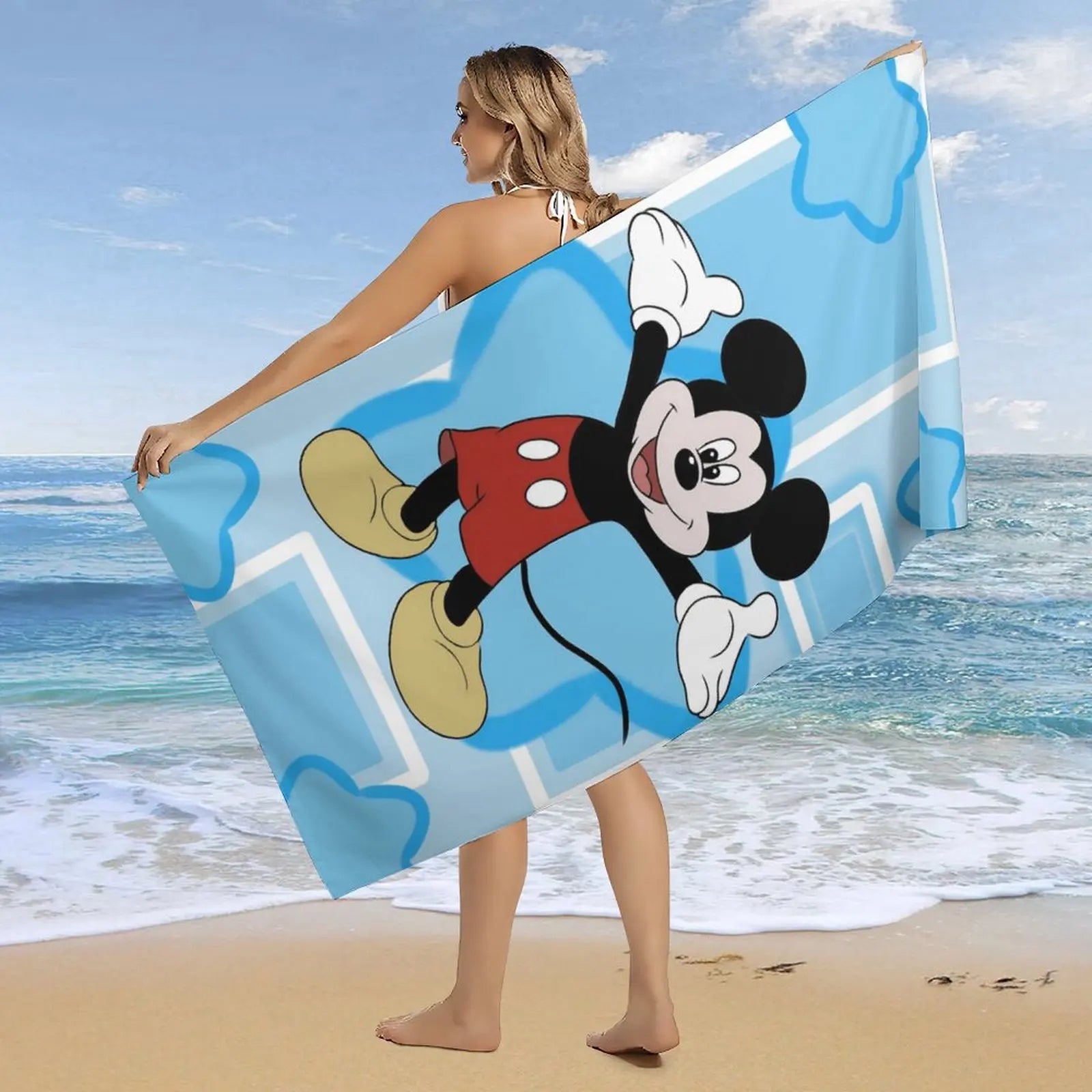 Serviette de plage Mickey Minnie Serviettes en microfibre Salle de bain