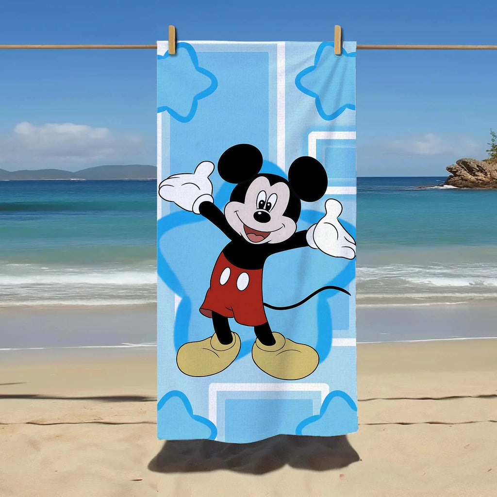 Serviette de plage Mickey Minnie Serviettes en microfibre Salle de bain