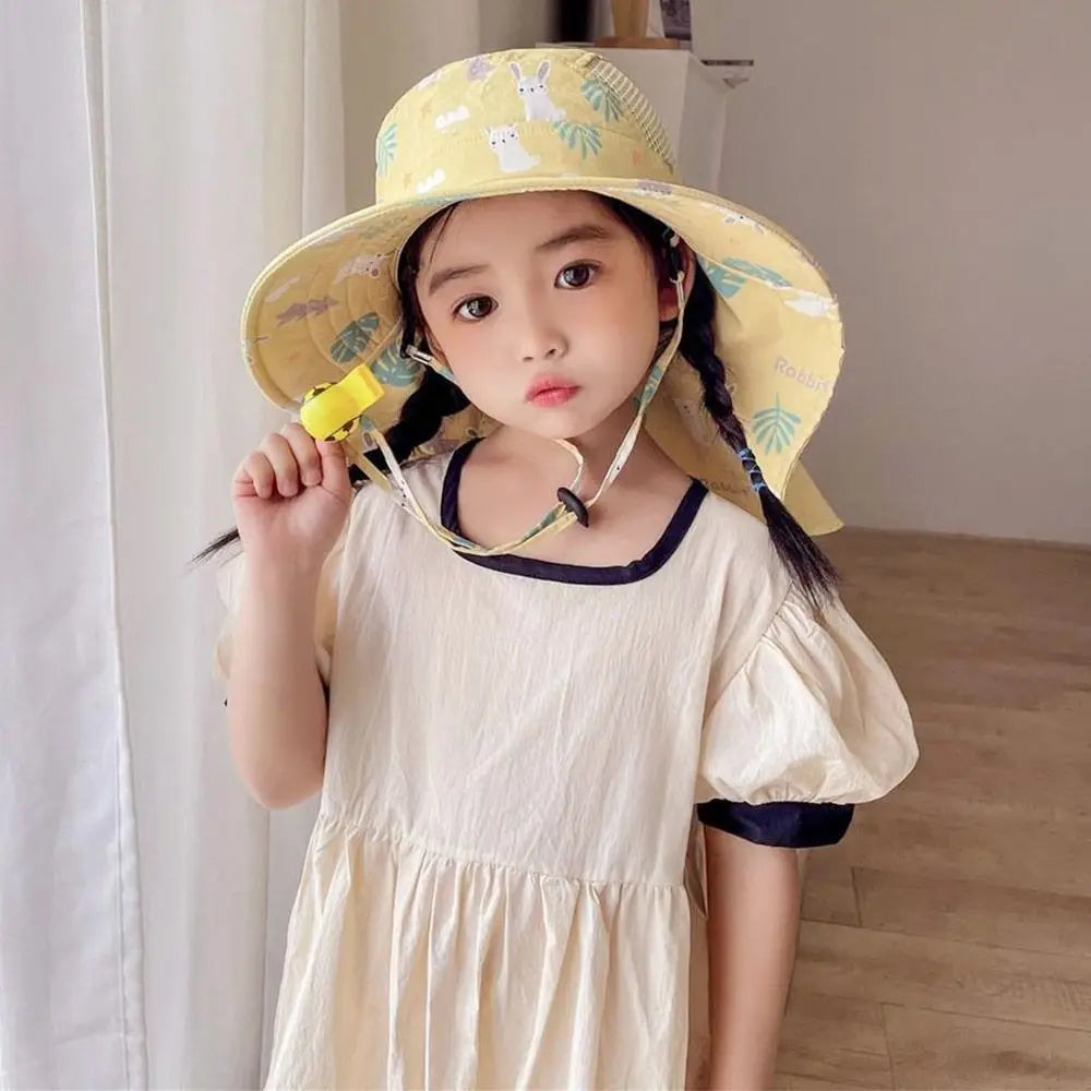 Chapeau de soleil d'été pour bébé avec sifflet pour filles et garçons