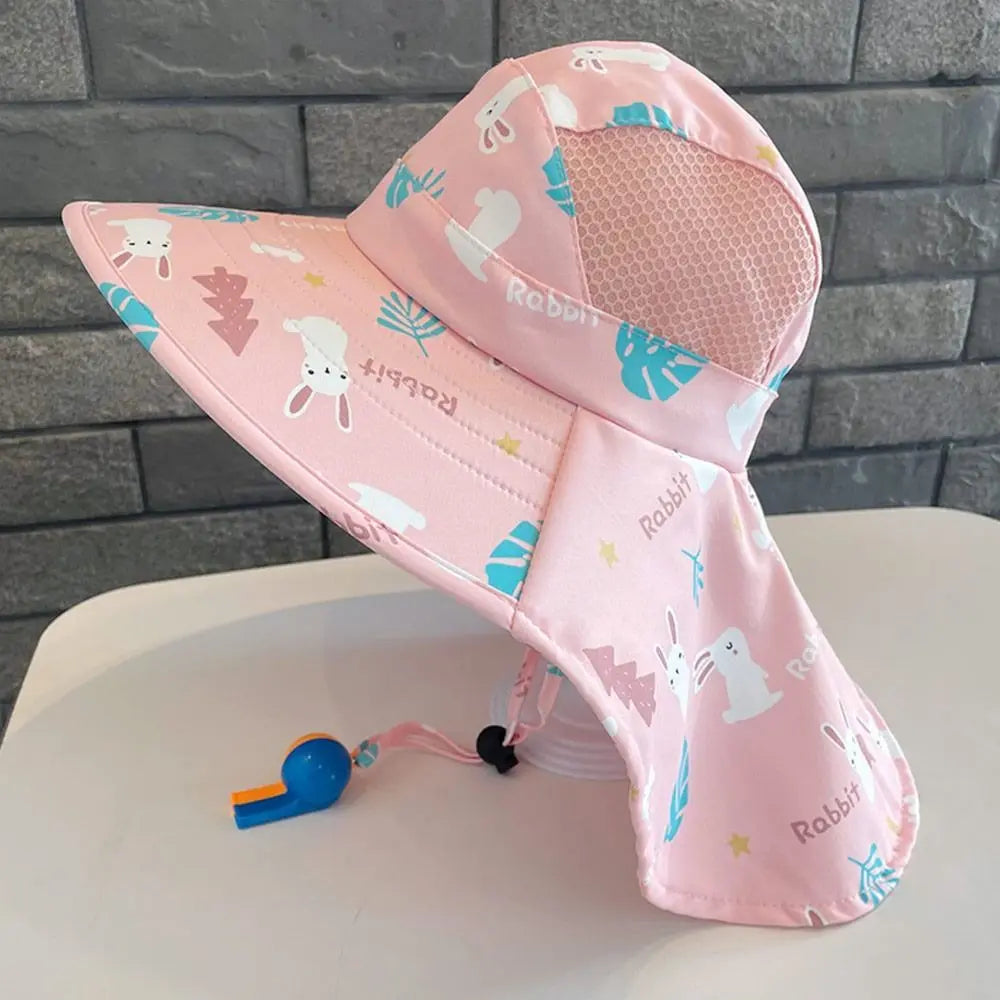 Chapeau de soleil d'été pour bébé avec sifflet pour filles et garçons