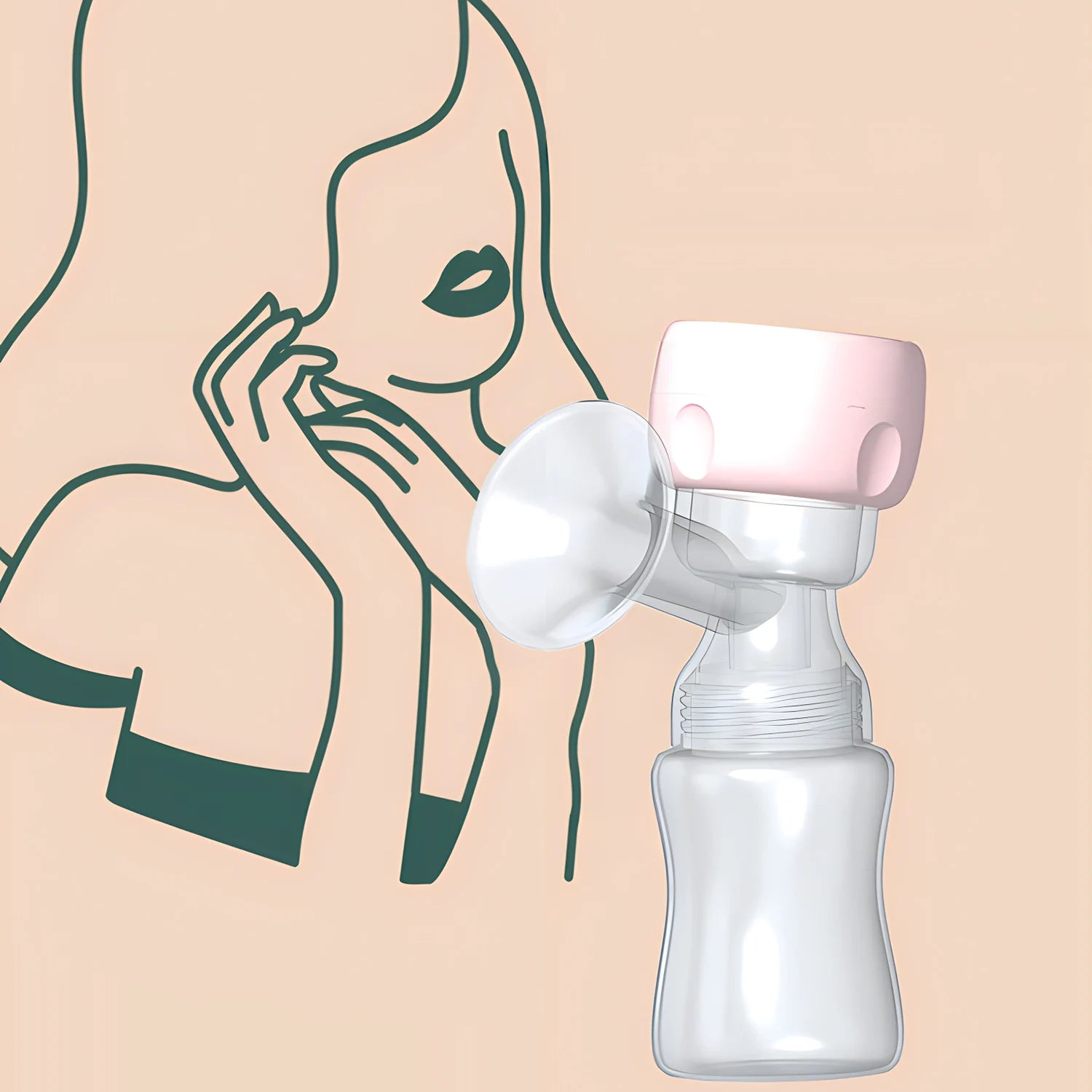 Electric Breast Pump Breast Pump with LED Screen Milk Puller for Breastfeeding Low Noise Anti-Backflow Comfort Milk Collector