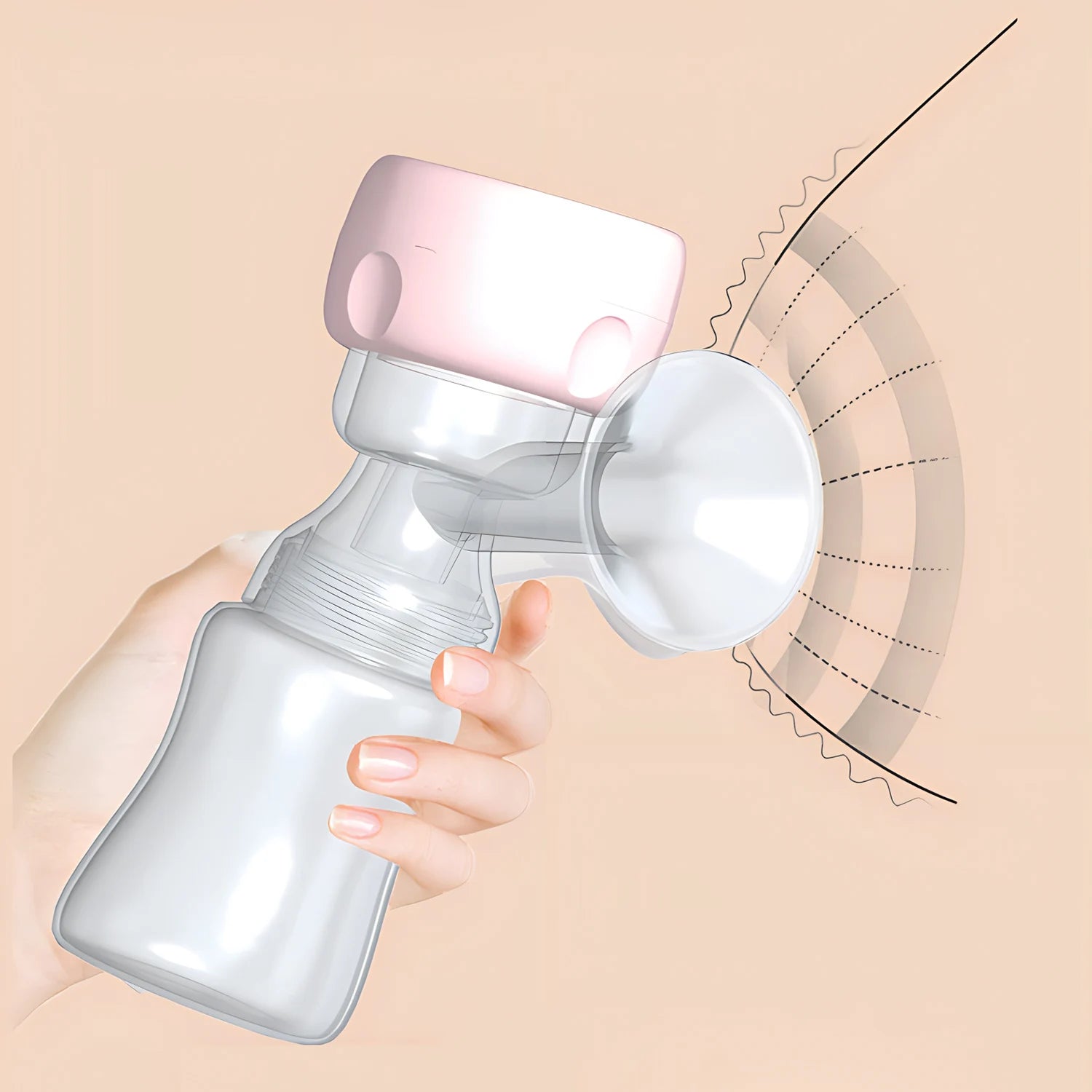 Electric Breast Pump Breast Pump with LED Screen Milk Puller for Breastfeeding Low Noise Anti-Backflow Comfort Milk Collector