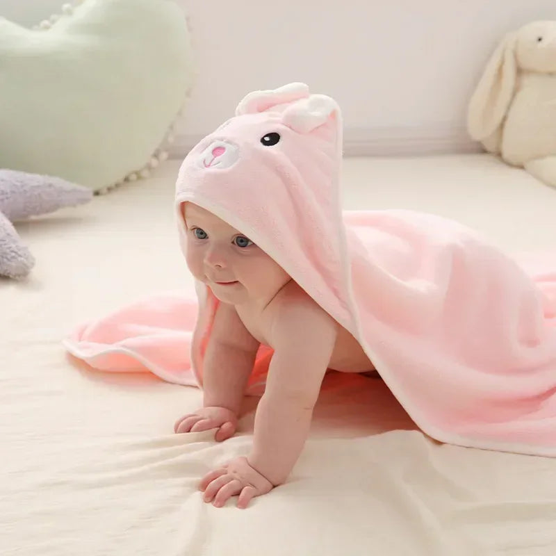 Cartoon Animal Baby Hooded Bath Towels