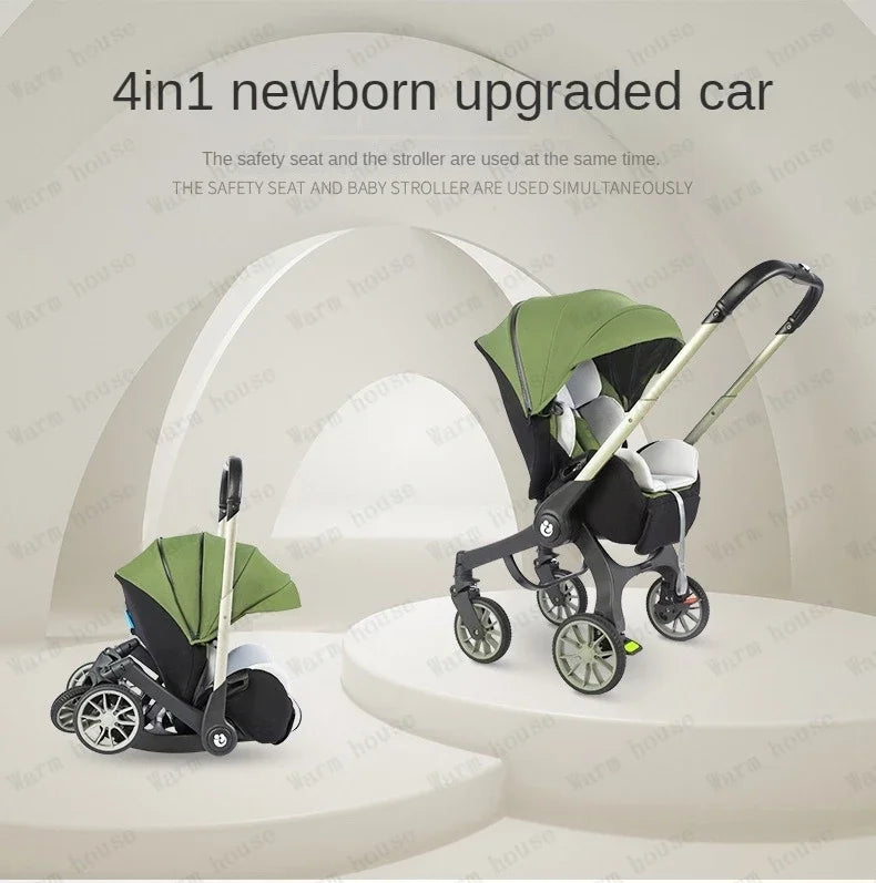 4-in-1 multifunctional newborn stroller Lightweight foldable car seat Two-way high-view baby stroller Infant Carrier