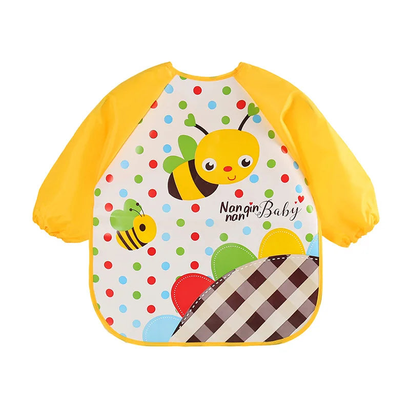 Waterproof EVA Full Sleeve Baby Bibs Children Apron