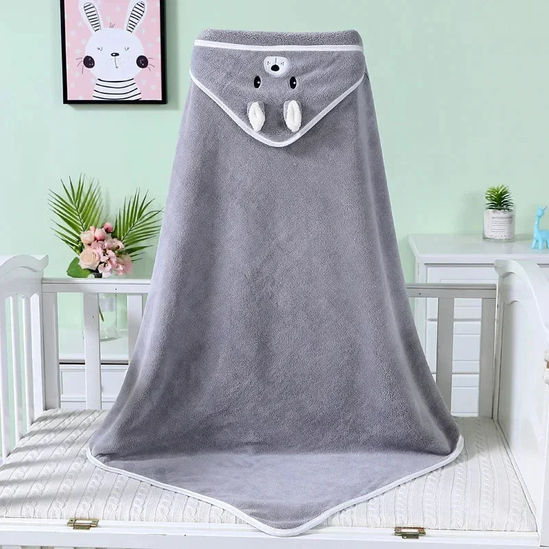 Cartoon Animal Baby Hooded Bath Towels